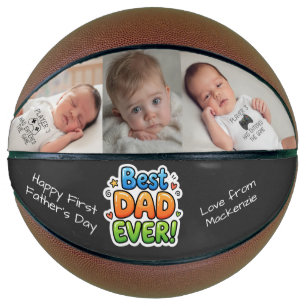 Ballon De Basket Fête des Pères Photo personnalisée Meilleur Papa E