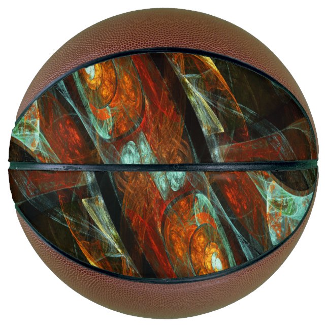 Ballon De Basket Fractionner l'art Abstrait (Devant)