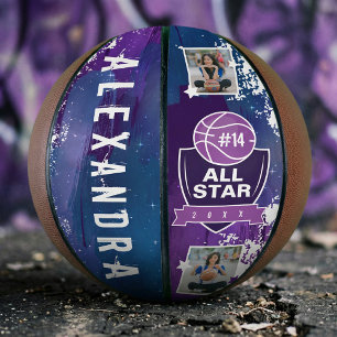 Ballon De Basket Galaxy All Star Player Numéro d'équipe et nom pers