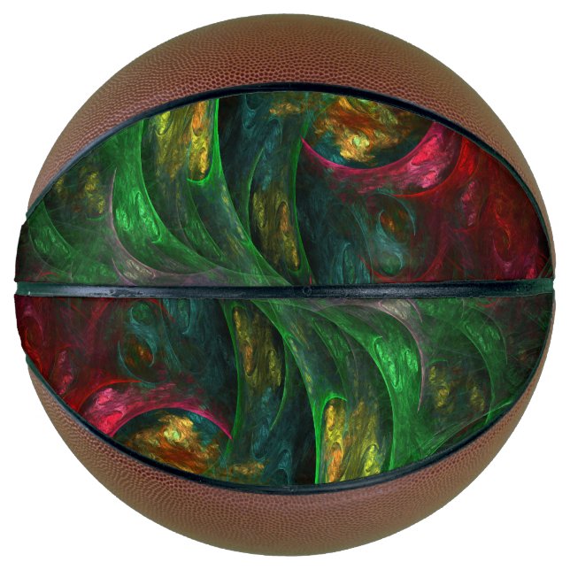 Ballon De Basket Genesis Green Art Abstrait (Devant)