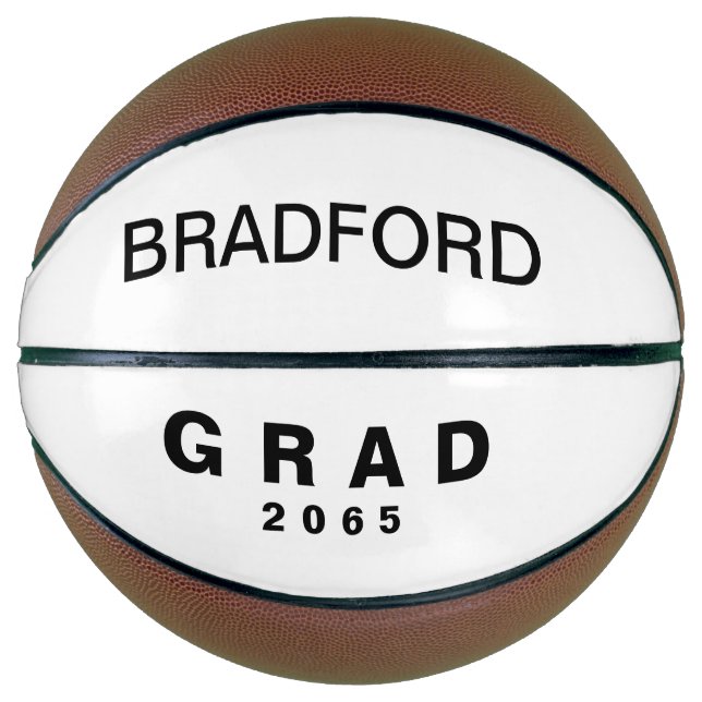 Ballon De Basket Grad Nom Date Graduation Cadeau Basketball (Devant)
