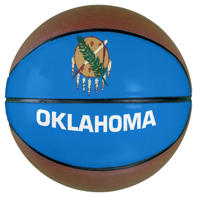 Ballon De Basket Graphique Drapeau de l'état de l'Oklahoma dynamiqu (Devant)