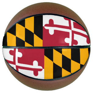 Ballon De Basket Graphique du drapeau de l'état dynamique du Maryla