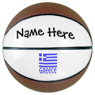 Ballon De Basket Grèce et drapeau grec avec votre nom