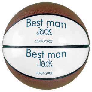 Ballon De Basket groomsman meilleur man ajouter nom texte bachelore