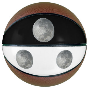 Ballon De Basket Gros plan sur la pleine lune dans le ciel nocturne