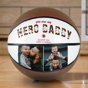 Ballon De Basket Hero Daddy Fête des Pères 2 Collage de photos