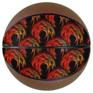 Ballon De Basket Joli motif d'art abstrait bohème élégant moderne #
