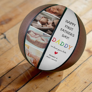 Ballon De Basket Jolie première fête des pères Collage photo Papa