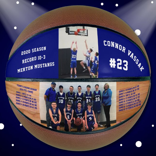 Ballon De Basket Joueur de commande personnalisé, entraîneur Basket (Basketball for Seniors. Senior night gifts for basketball. Personalized Basketball Team Gifts. Ball.)