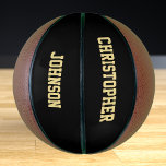 Ballon De Basket Joueur monogramme personnalisé Nom de l'école du c<br><div class="desc">Créez votre propre personnalisation, personnalisée, faux or élégant typographie / script / texte / nom, taille de régulation, basket-ball cousu à la main. Entrez simplement le nom du joueur / équipe / club / école / collège / événement / tournoi, pour customiser. Pendant que vous ajoutez / concevez, vous pourrez...</div>