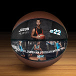 Ballon De Basket Joueur sur mesure sportif Nom et numéro 4 Collage<br><div class="desc">Un basketball personnalisé unique pour votre superstar de basket pour célébrer la fin de leur saison. Notre conception comporte une mise en page de quatre photos Remplacez-la par votre numéro de joueur, votre nom, votre année et le nom de l'école. Conception par Moodthology Papery. Le cadeau parfait à offrir à...</div>