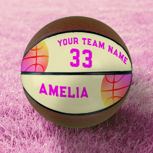 Ballon De Basket Joueuse de Basket-ball Fille Nom de l'équipe Numér