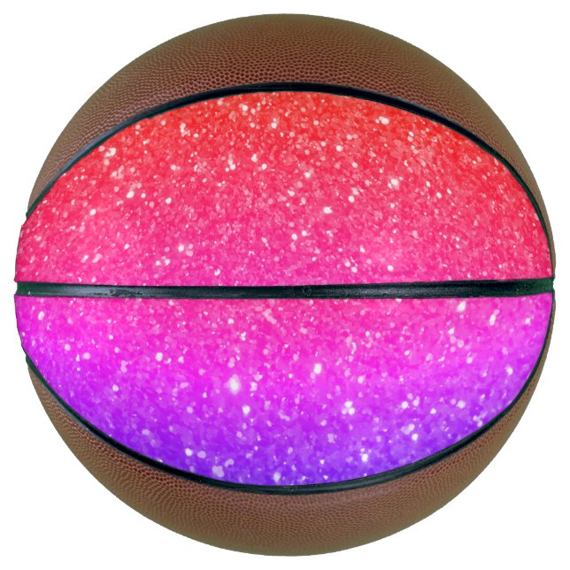 Ballon De Basket Le Basket Rose Parties scintillant Glitz ! (Devant)