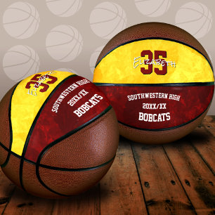 Ballon De Basket l'esprit d'équipe des filles maroon gold