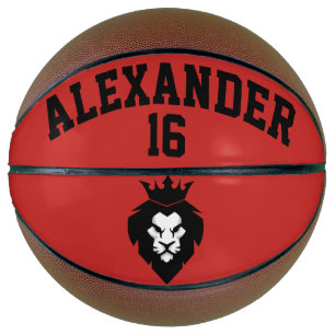 Ballon De Basket Lion noir avec couronne
