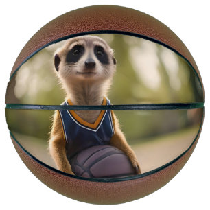 Ballon De Basket Little Hoop Star : Baby Meerkat tenant le basket-b