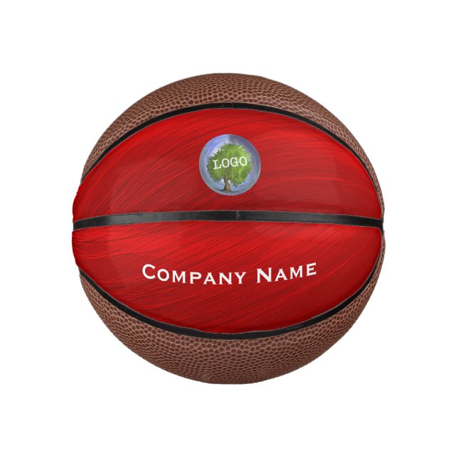 Ballon De Basket Logo d'entreprise Mini rouge (Devant)