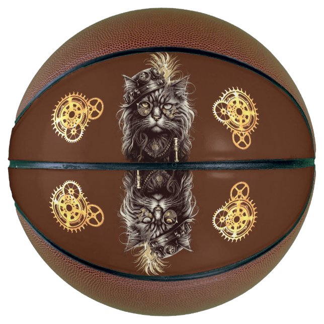 Ballon De Basket Magnifique chat Steampunk  (Devant)