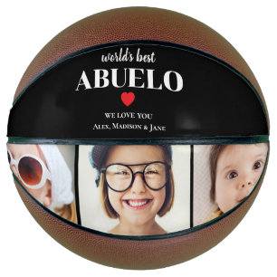 Ballon De Basket Meilleur Abuelo du Monde On T'Aime Collage de Phot
