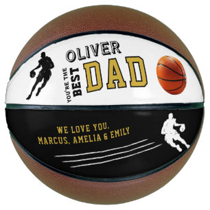 Ballon De Basket Meilleur Cadeau Joueur Silhouette Papa Souvenir