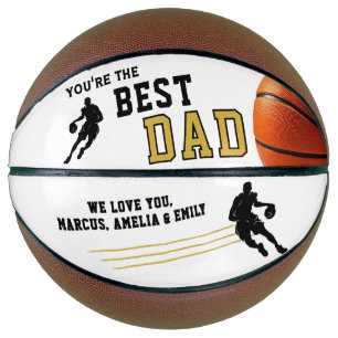 Ballon De Basket Meilleur joueur de papa silhouette Cadeau de père