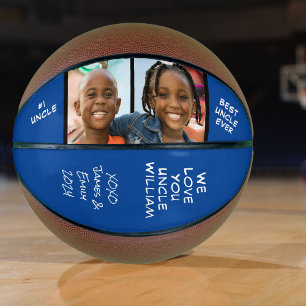 Ballon De Basket Meilleur Oncle jamais photo bleu