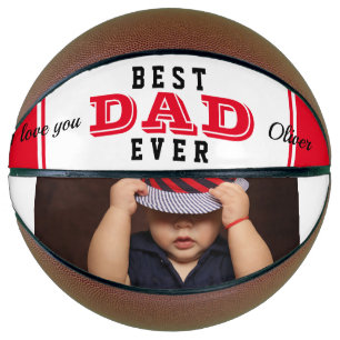 Ballon De Basket Meilleur Papa de Tous les Temps Typographie Photo