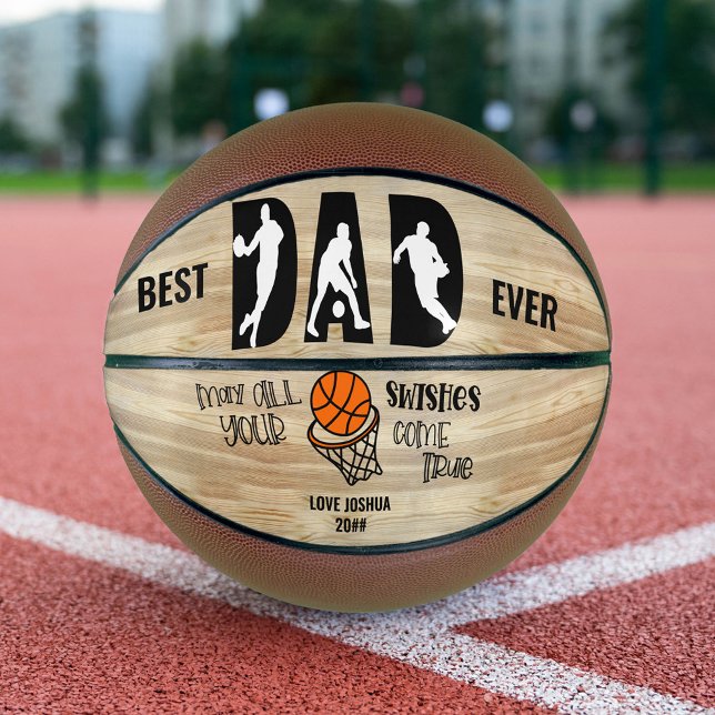 Ballon De Basket Meilleur papa jamais Swissé devenir vrai Personnal (Créateur téléchargé)