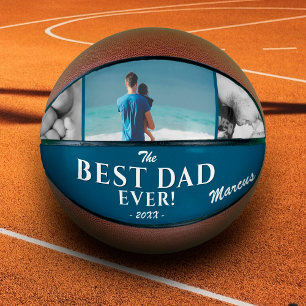 Ballon De Basket Meilleur Papa Moderne Collage de 3 Photos pour la