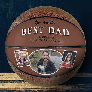 Ballon De Basket Meilleur Papa Moderne Père 3 Collage de Photos