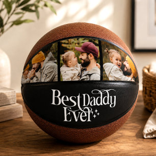 Ballon De Basket Meilleur Papa Personnalisé Photo