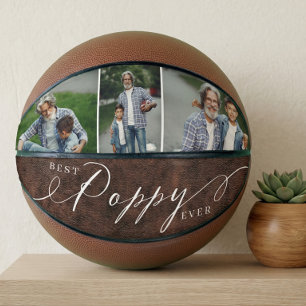 Ballon De Basket Meilleur Pavot Jamais Fête des pères en cuir Colla
