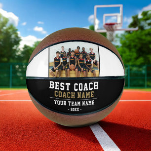 Ballon De Basket Meilleure équipe d'entraîneur Nom et photo Merci