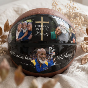Ballon De Basket Mémorial sportif photo souvenir croix