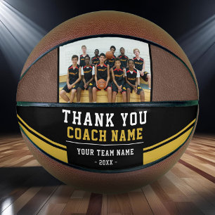 Ballon De Basket Merci Coach Équipe Nom et Photo Basketball