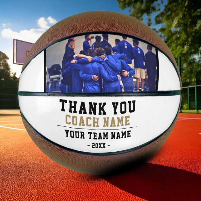 Ballon De Basket Merci Coach Nom de l'équipe Photo (Créateur téléchargé)