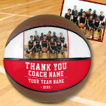 Ballon De Basket Merci Coach Red Team Nom et photo<br><div class="desc">Merci Entraîneur Red Nom de l'équipe et l'équipe Photo Basketball. Personnalisez avec votre nom d'entraîneur, le nom de l'équipe et l'année. Vous pouvez modifier n'importe quel texte sur le basket-ball ou l'effacer. Un grand cadeau pour un entraîneur ! Ajoutez une photo d'équipe et faites signer par l'équipe les zones non...</div>