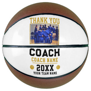 Ballon De Basket Merci Coach Sign Photo d'équipe