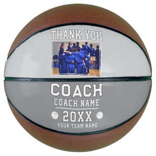 Ballon De Basket Merci Entraîneur Signer Photo d'équipe
