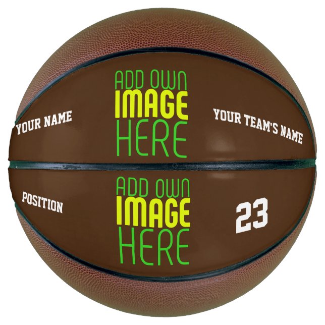 BALLON DE BASKET MODÈLE DE TEXTE D'IMAGE BROWN SIMPLE MODERNE (Devant)