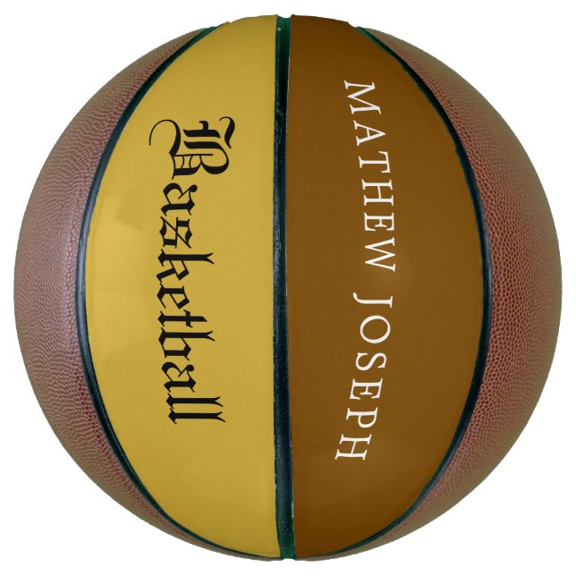 Ballon De Basket Modern Custom Basketball Featuring Your Name (Vertical)
