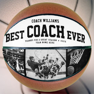 Ballon De Basket Moderne BEST COACH JAMAIS Cool Collage photo tenda