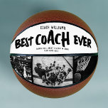 Ballon De Basket Moderne BEST COACH JAMAIS Cool Street Style Collag<br><div class="desc">Parfait pour l'entraîneur le plus cool : Le BEST COACH JAMAIS customisé basketball avec 3 photos préférées en noir et blanc tendance, son nom, et un message de remerciement, ainsi que le nom de l'équipe et l'année de la saison. Grand cadeau de Merci ou une surprise géniale pour son anniversaire,...</div>
