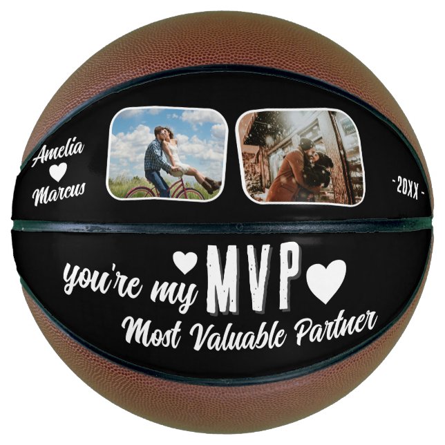 Ballon De Basket Mon partenaire le plus précieux MVP Funny 2 Photos (Devant)