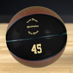 Ballon De Basket Monogramme personnalisé Équipe Club Nom Numéro Jou