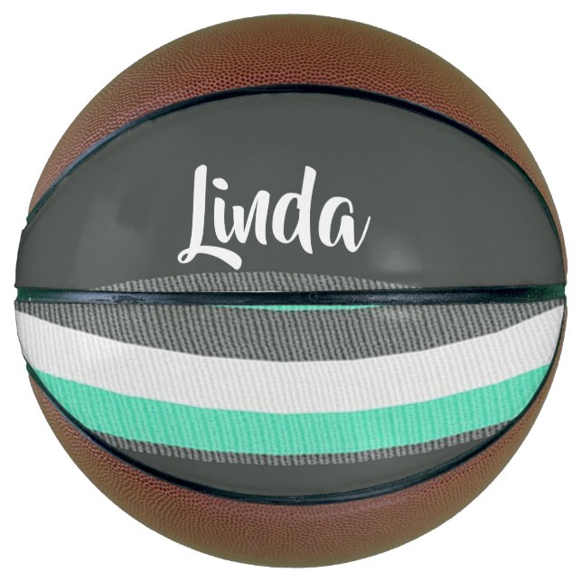 Ballon De Basket Motif à bandes texturées (Devant)