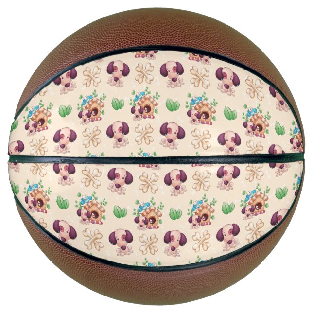 Ballon De Basket Motif de chien adorable  (Devant)