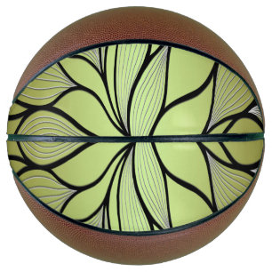 Ballon De Basket Motif de congé créatif vert olive