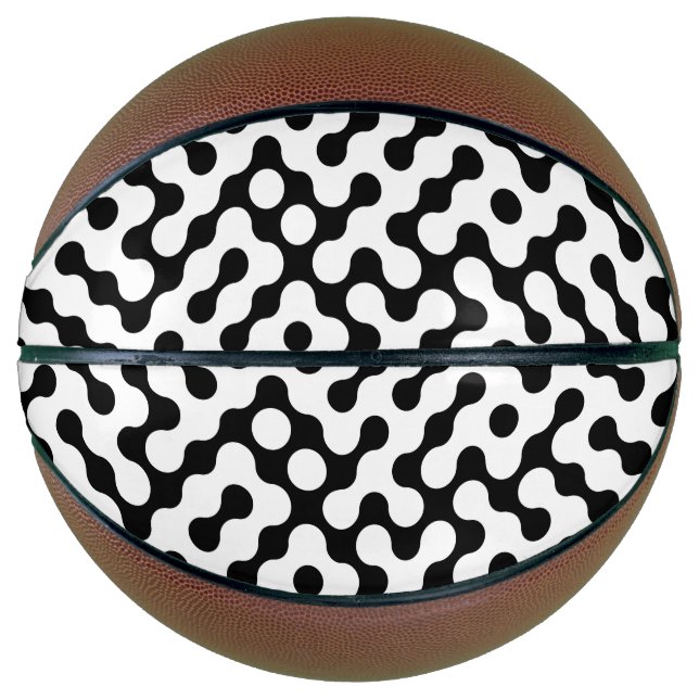 Ballon De Basket Motif de labyrinthe noir (Devant)